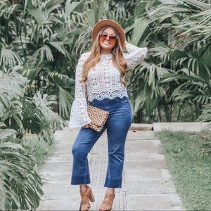 spanx cropped flare jeans